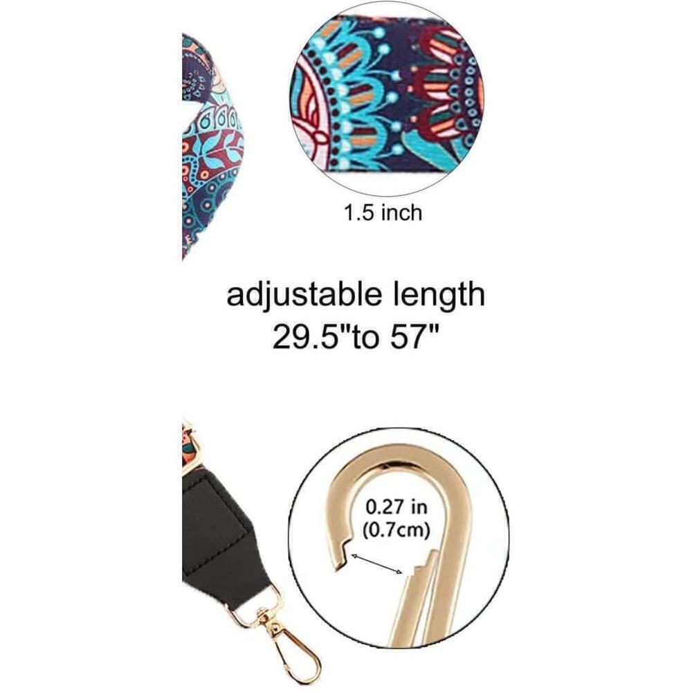 Geometric Pattern Adjustable Purse Strap - Picture 6 of 7